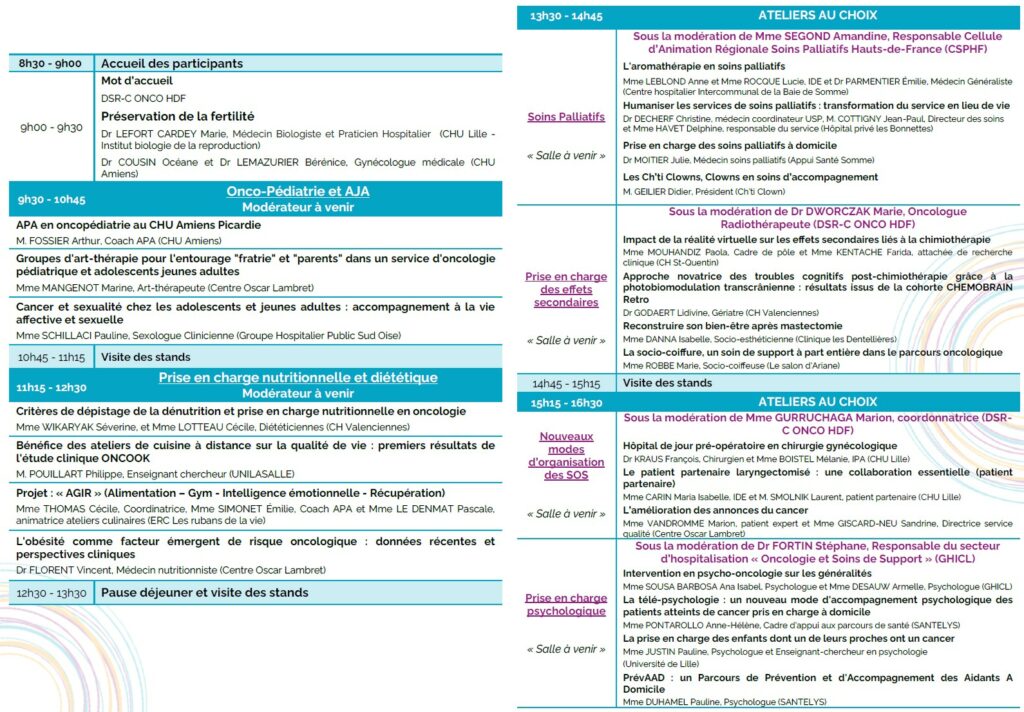 7ème Édition de la journée régionale des Soins Oncologiques de Support